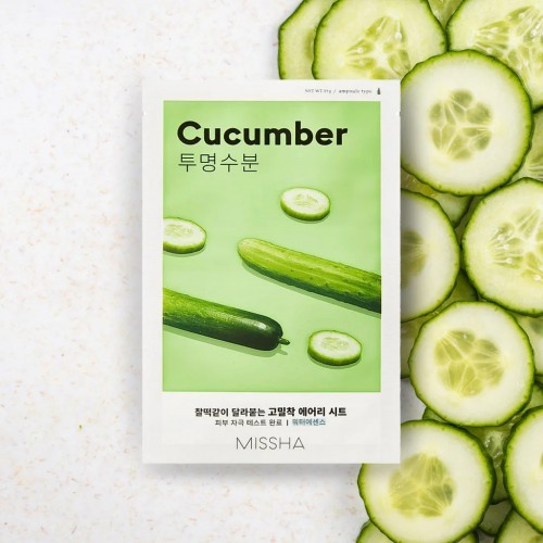 Missha Airy Fit Cucumber Sheet Mask Ενυδατική Μάσκα Προσώπου Με Εκχύλισμα Αγγουριού 1τεμ Missha Airy Fit Cucumber Sheet Mask Ενυδατική Μάσκα Προσώπου Με Εκχύλισμα Αγγουριού 1τεμ