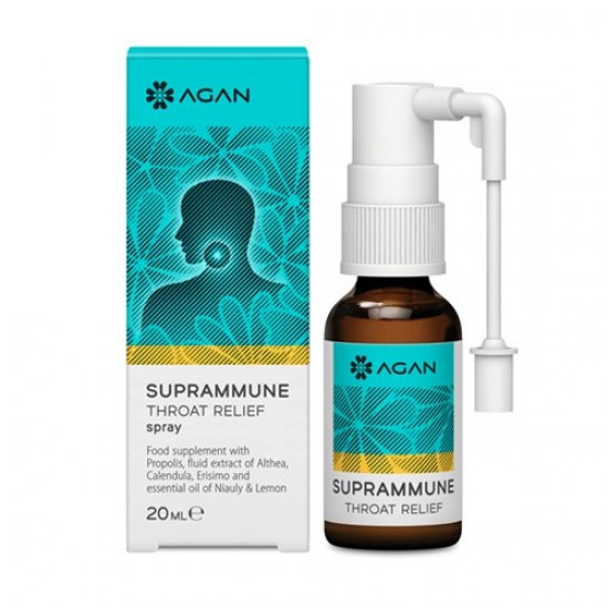 Agan Suprammune Throat Relief 20 ml. Πονόλαιμος & βραχνάδα Agan Suprammune Throat Relief 20 ml. Πονόλαιμος & βραχνάδα