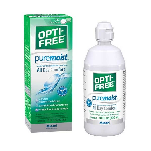 Alcon Opti-Free Pure Moist, Διάλυμα Απολύμανσης Πολλαπλών Χρήσεων Φακών Επαφής 300ml