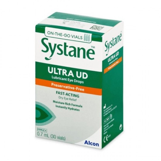 Alcon Systane Ultra UD Λιπαντικές Οφθαλμικές Σταγόνες, 0.7ml x 30τεμ