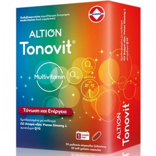 Altion Tonovit Multivitamin Πολυβιταμίνη για Ενέργεια & Ενίσχυση του Ανοσοποιητικού 30 κάψουλες