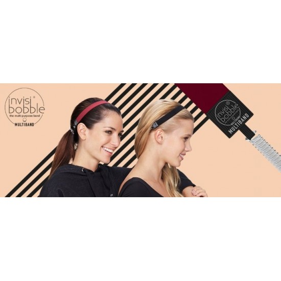 Invisibobble Multiband 2in1 head band& hair ring, Red Κορδέλα και Λαστιχάκι Μαλλιών