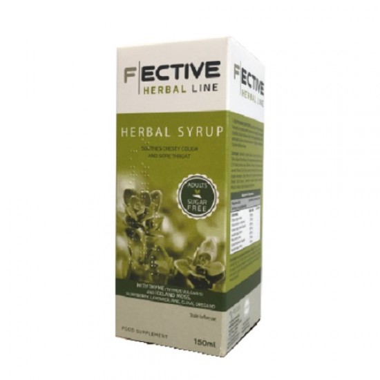 Fective Herbal Syrup Adults Σιρόπι με Θυμάρι για τον Ερεθισμένο & Ξηρό Λαιμό 150ml