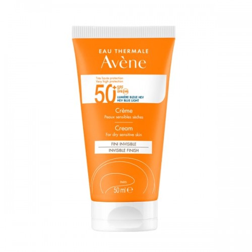 Avene Eau Thermale Cream SPF50+ Αντιηλιακή Κρέμα Προσώπου για Ξήρο Ευαίσθητο Δέρμα 50ml
