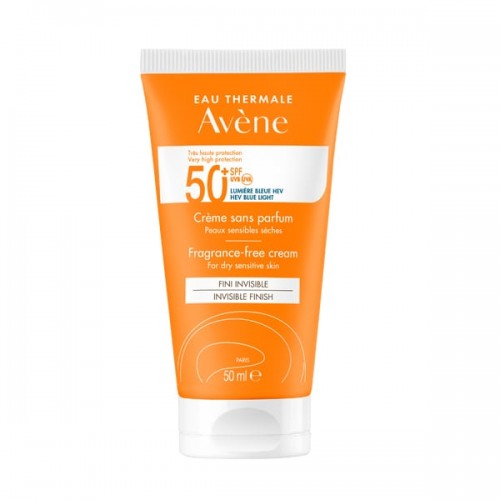 Avene TriAsorB Fragrance- free Cream SPF50+ Αντιηλιακή Κρέμα Προσώπου Χωρίς Άρωμα 50ml