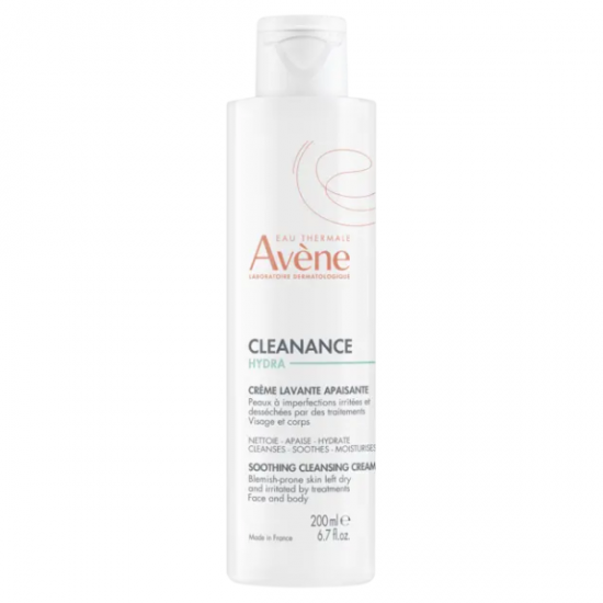 Avene Cleanance Hydra Soothing Cleansing Cream Καταπραϋντική Κρέμα Καθαρισμού για το Δέρμα 200ml