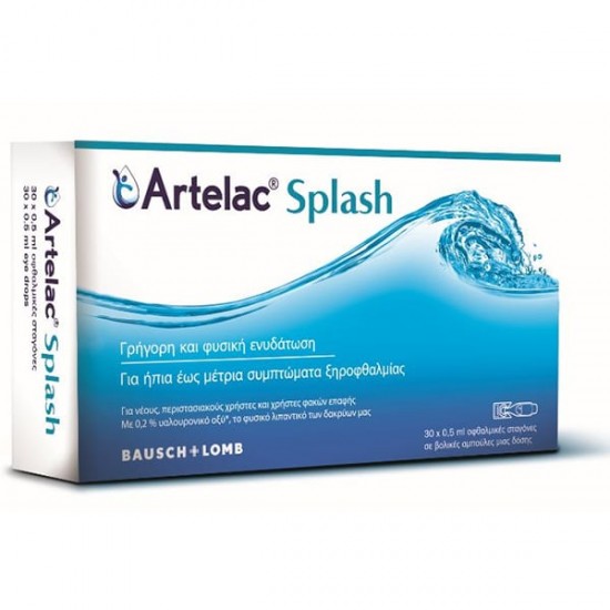 Bausch & Lomb Artelac Splash Λιπαντικές Οφθαλμικές Σταγόνες 30 X 0.5ml