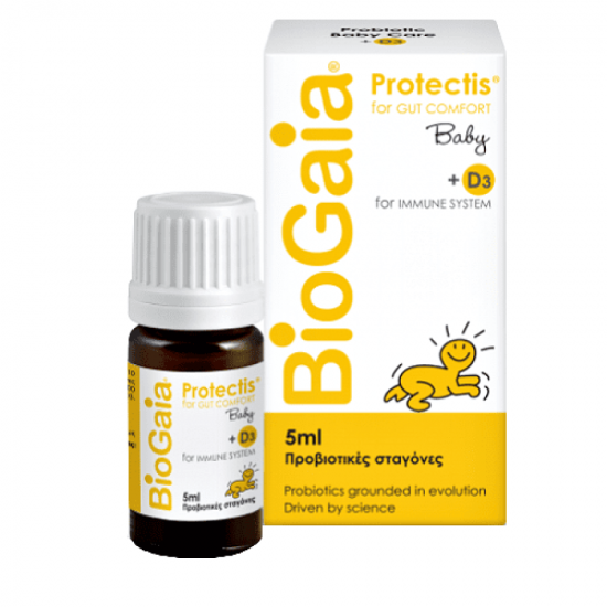 BioGaia ProTectis +D3  Drops Για την Αντιμετώπιση των Κολικών του 1ου Τριμήνου στα Βρέφη 5ml