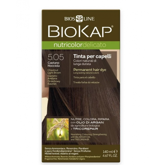 Biokap N5.05 Chestnut-Light Brown, Βαφή Μαλλιών Χρώμα Καστανό Ανοιχτό 40ml