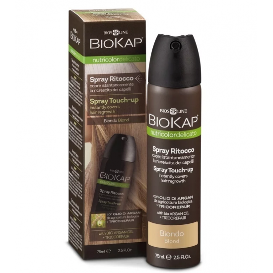 Biokap Touch Up Spray Blond, Σπρέυ Κάλυψης Λευκών Χρώμα Ξανθό 75ml