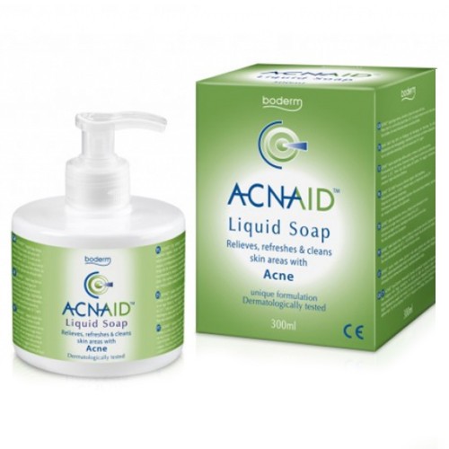 Boderm Acnaid Liquid Soap 300ml Καθαρισμού της Επιδερμίδας για Λιπαρό Δέρμα με Τάσεις Ακμής