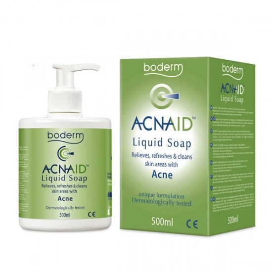 Boderm Acnaid Liquid Soap 500ml Καθαρισμού της Επιδερμίδας για Λιπαρό Δέρμα με Τάσεις Ακμής