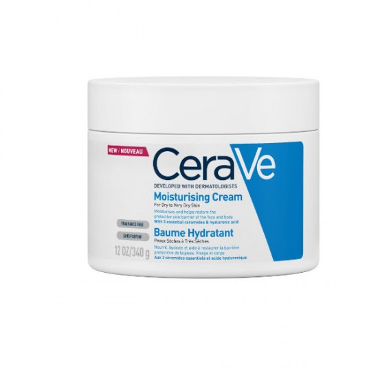 CeraVe Moisturising Cream, Ενυδατική Κρέμα για Ξηρό έως Πολύ Ξηρό Δέρμα 340g