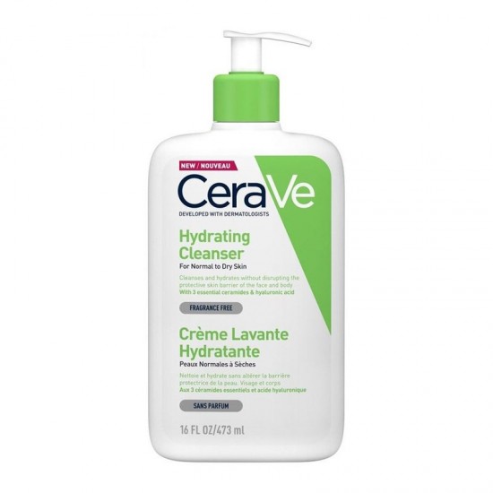 CeraVe Hydrating Cleanser, Κρέμα Καθαρισμού για Κανονικό έως Ξηρό Δέρμα 473ml