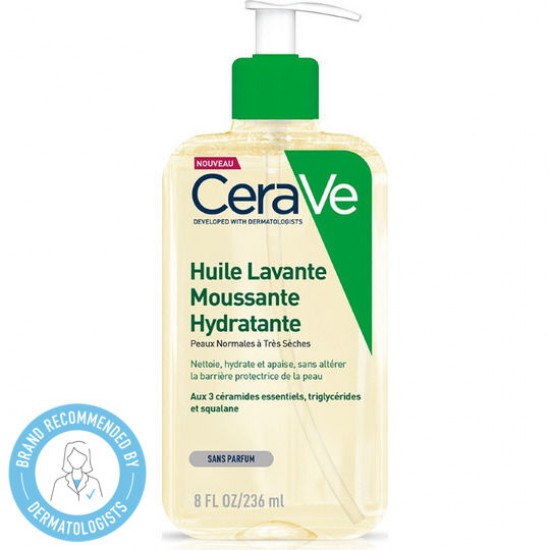 Cerave Hydrating Foaming Oil Cleanser, Απαλό Λάδι Καθαρισμού για Πρόσωπο & Σώμα 236ml