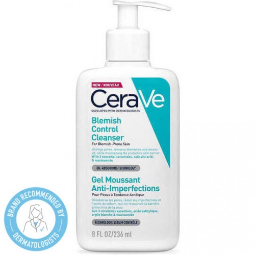 Cerave Blemish Control Cleanser, Gel Καθαρισμού για Επιδερμίδα με Ατέλειες 236ml Cerave Blemish Control Cleanser, Gel Καθαρισμού για Επιδερμίδα με Ατέλειες 236ml