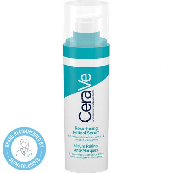 Cerave Resusfacing Retinol Serum, Ορός Προσώπου, Μειώνει την Εμφάνιση Σημαδιών μετά από Ακμή 30ml