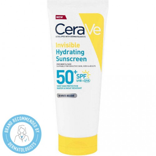 Cerave Invisible Hydrating Sunscreen Αντηλιακό για Πρόσωπο & Σώμα SPF50+ 75ml Cerave Invisible Hydrating Sunscreen Αντηλιακό για Πρόσωπο & Σώμα SPF50+ 75ml