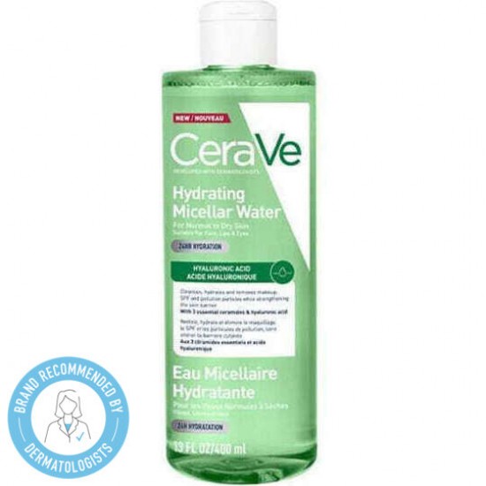 Cerave Hydrating Micellar Water Νερό Καθαρισμού & Ντεμακιγιάζ με 24ωρη Ενυδάτωση & Υαλουρονικό Οξύ 400ml