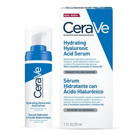  Cerave Serum Hydratant Acide Hyaluronique, Ορός Ενυδάτωσης με Υαλουρονικό Οξύ 30ml