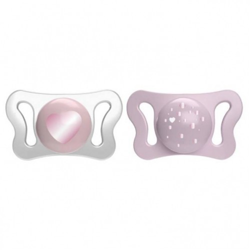 Chicco PhysioForma Micro 0-2m Πιπίλες Σιλικόνης, Χρώμα Ροζ & Διάφανη 2 Τεμάχια Chicco PhysioForma Micro 0-2m Πιπίλες Σιλικόνης, Χρώμα Ροζ & Διάφανη 2 Τεμάχια