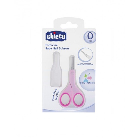 Chicco Ψαλιδάκι Ασφαλείας με Θήκη Ροζ