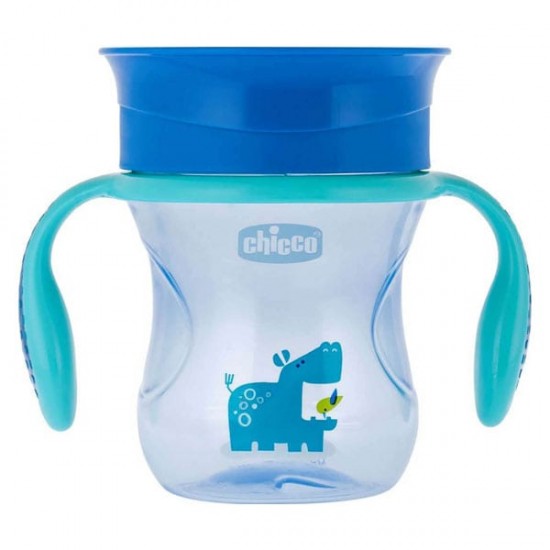 Chicco Perfect Cup 12m+ Κύπελλο με Λαβές, Μπλε 200ml