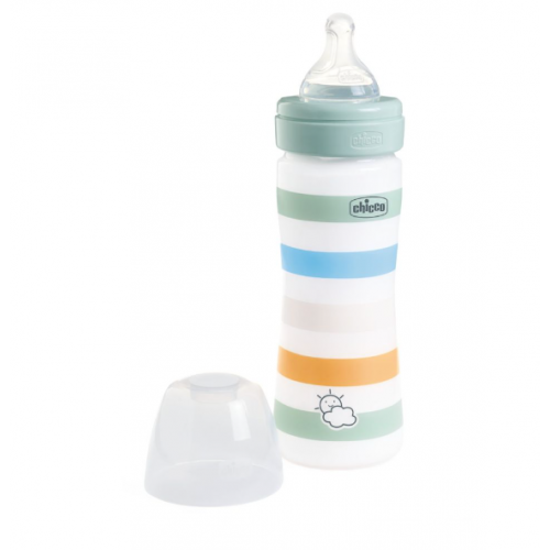 Chicco Well Being Anti-Colic System Πλαστικό Μπιμπερό με Θηλή Σιλικόνης  2m+ 250ml