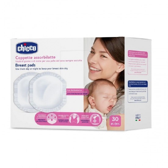 Chicco Επιθέματα Στήθους Αντιβακτηριακά 30τμχ.