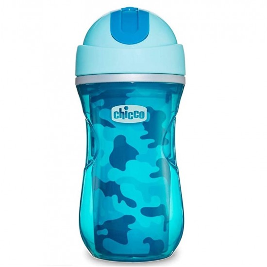 Chicco Sport Cup Παγούρι με Καλαμάκι σε Μπλε Παραλλαγή 14m+, 266ml