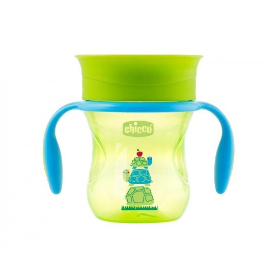Chicco Perfect Cup 12m+ Κύπελλο με Λαβές, Πράσινο 200ml Chicco Perfect Cup 12m+ Κύπελλο με Λαβές, Πράσινο 200ml