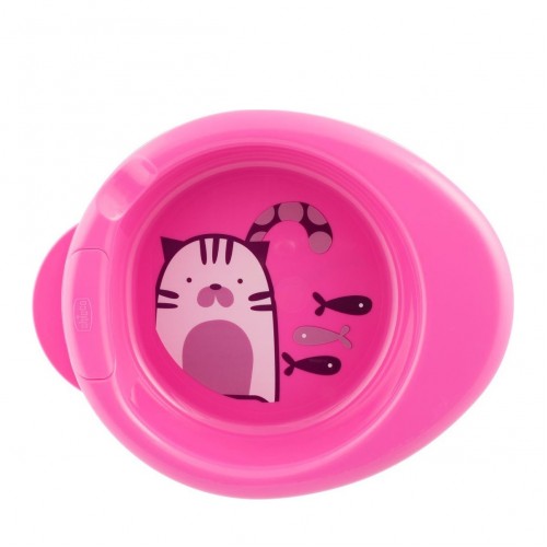 Chicco Warmy Plate 6m+, Πιάτο Θερμός Χρώμα Ροζ 1 Τεμάχιο