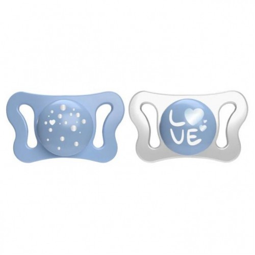 Chicco PhysioForma Micro 0-2m Πιπίλες Σιλικόνης, Χρώμα Μπλε & Διάφανη 2 Τεμάχια Chicco PhysioForma Micro 0-2m Πιπίλες Σιλικόνης, Χρώμα Μπλε & Διάφανη 2 Τεμάχια