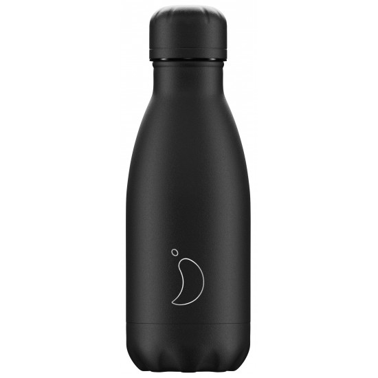 Chilly's Μπουκάλι Θερμός 260ml, All Black Edition