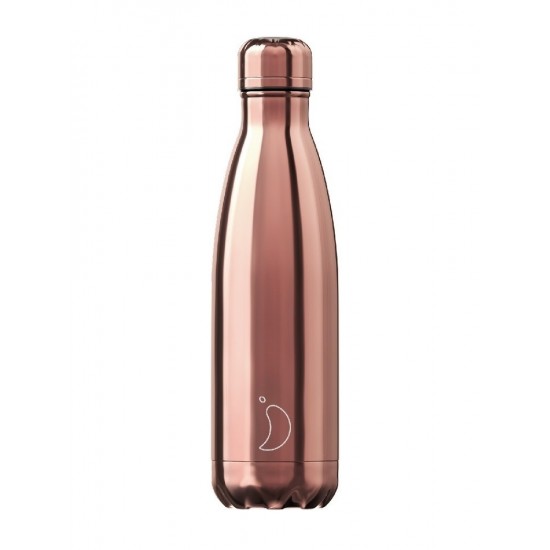 Chilly's Μπουκάλι Θερμός 500ml, Chrome Edition Rose Gold