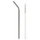 Chilly's 3 Reusable Stainless Steel Straws, Ανοξείδωτα Καλαμάκια x3 & Βουρτσάκι Καθαρισμού