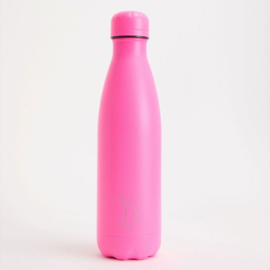 Chilly's Original Bottle Fluro Pink Μπουκάλι Θερμός Από Ανοξείδωτο Ατσάλι 500ml Chilly's Original Bottle Fluro Pink Μπουκάλι Θερμός Από Ανοξείδωτο Ατσάλι 500ml