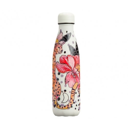 Chilly's Tropical Edition Bottle Cheetah Jungle Μπουκάλι Θερμός Από Ανοξείδωτο Ατσάλι 500ml Chilly's Tropical Edition Bottle Cheetah Jungle Μπουκάλι Θερμός Από Ανοξείδωτο Ατσάλι 500ml