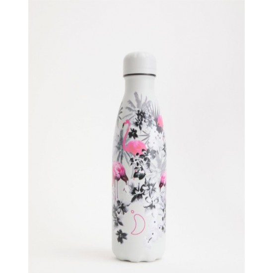 Chilly's Original Bottle Tropical Flamigo Revival Μπουκάλι Θερμός Από Ανοξείδωτο Ατσάλι 500ml