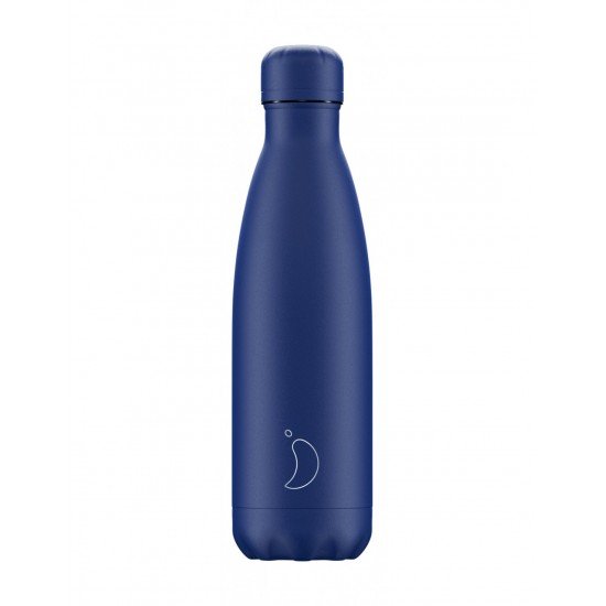Chilly's Μπουκάλι Θερμός 500ml, All Blue Matte Edition