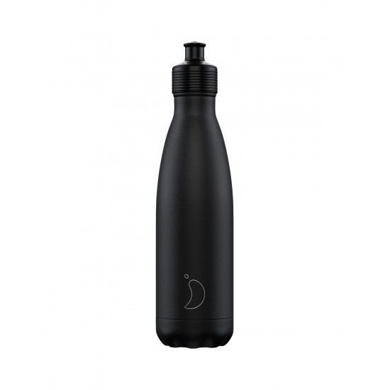 Chilly's Original Sport Bottle 500ml, Monocrome Black Chilly's Original Sport Bottle 500ml, Monocrome Black
