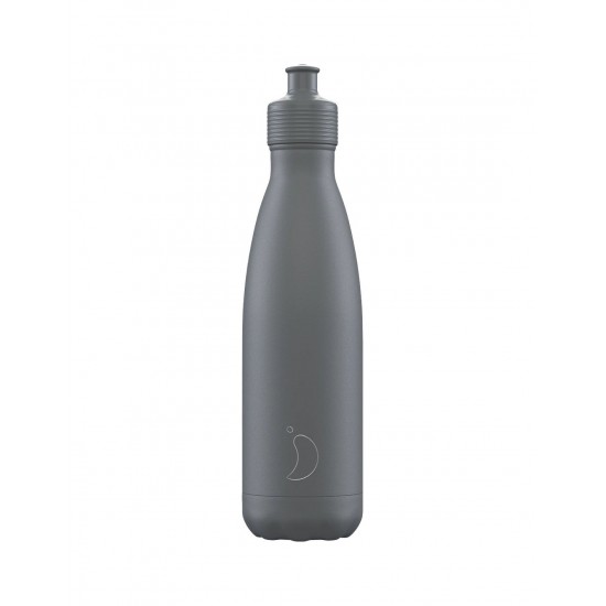 Chilly's Original Sport Bottle 500ml, Monocrome Grey Chilly's Original Sport Bottle 500ml, Monocrome Grey