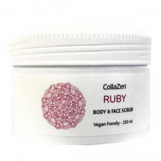 CollaZen Ruby Boby & face Scrub, Κρέμα Απολέπισης Σώματος και Προσώπου 250ml
