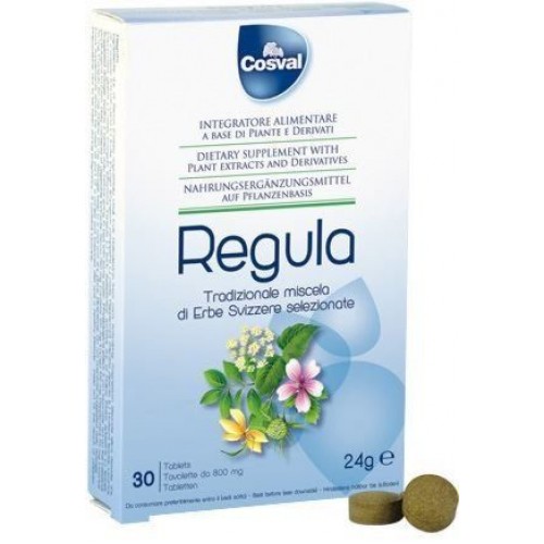 Cosval Regula 30tabs. Μείγμα βοτάνων με καθαρτική δράση 