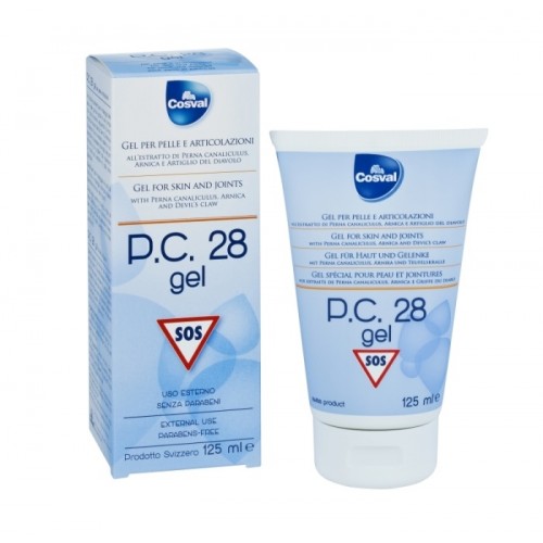 Cosval P.C. 28 Gel 125ml. Παυσίπονο με αρπαγόφυτο, παρθένιο, λυγαριά, perna canaliculus 