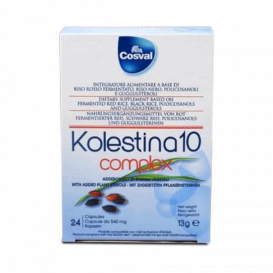 Cosval Kolestina 10 Complex, Με Μαγιά Κόκκινου Ρυζιού για τον Έλεγχο της Υπερλιπιδαιμίας 24 Capsules