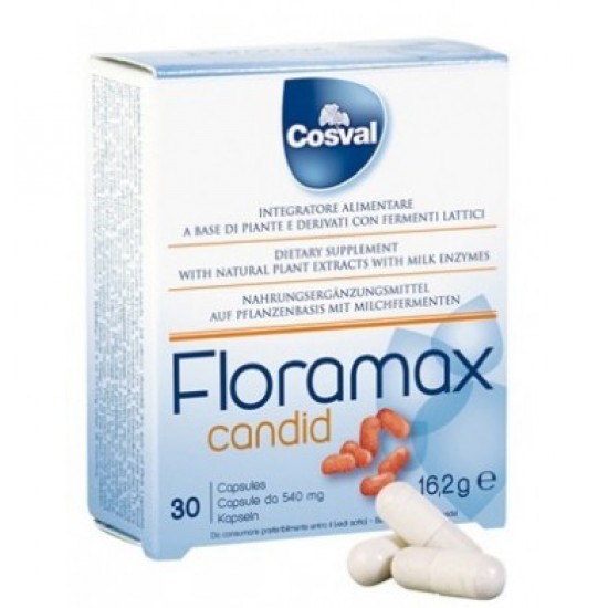 Cosval Floramax Candid 30caps. Γαλακτοβάκιλλοι & φυτικά εκχυλίσματα για την ομαλή λειτουργία του ουροποιητικού
