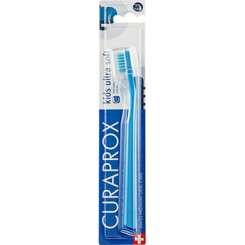 Curaprox Kids Ultra Soft Παιδική Οδοντόβουρτσα 4-12 Χρονών, Χρώμα Μπλε 1 Τεμάχιο