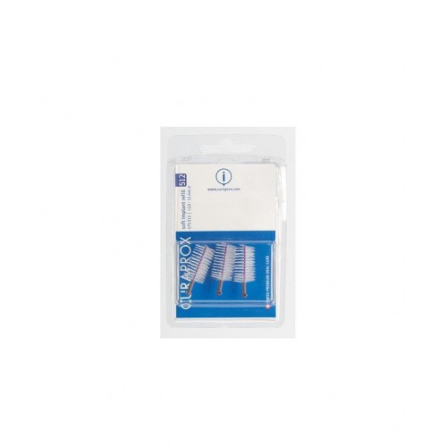 Curaprox Cps 512 Soft Implant, Μωβ  3 Μεσοδόντια Βουρτσάκια 