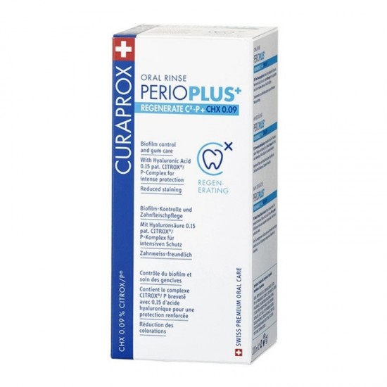 Curaprox Perio Plus+ Regenerate CHX 0.09% Στοματικό Διάλυμα με Υαλουρονικό Οξύ 200ml